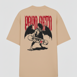 MOCKUP DO ROLE CANELA COSTAS Oversized do Rolê "De Outro Mundo" Bege