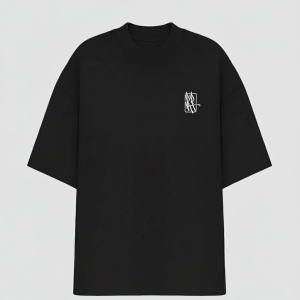 MOCKUP PATRAO PRETO Oversized de Patrão "PPRT" Preto com Bordado Branco