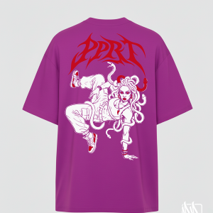 CAMISETA 17 Oversized Do Rolê "DISPOSA" Roxo