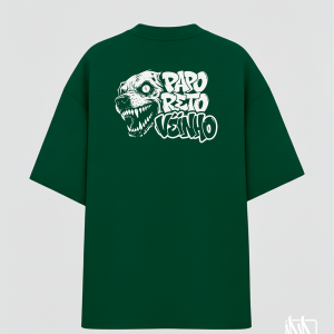 CAMISETA 2 Oversized Do Corre "PPRT VÉINHO" Verde Escuro