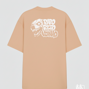 CAMISETA 6 Oversized Do Corre "PPRT VÉINHO" Bege