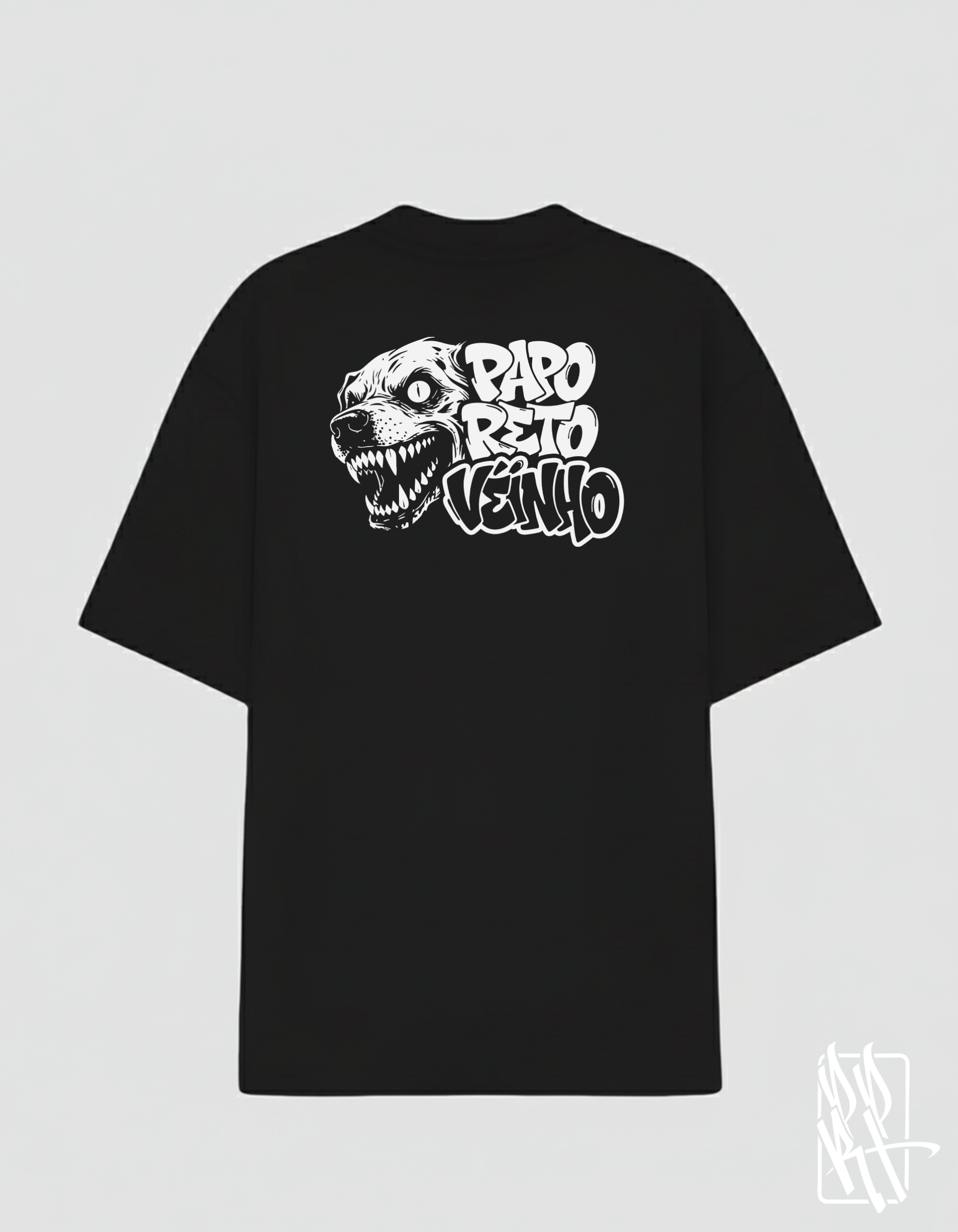 Oversized Do Corre "PPRT VÉINHO" Preto